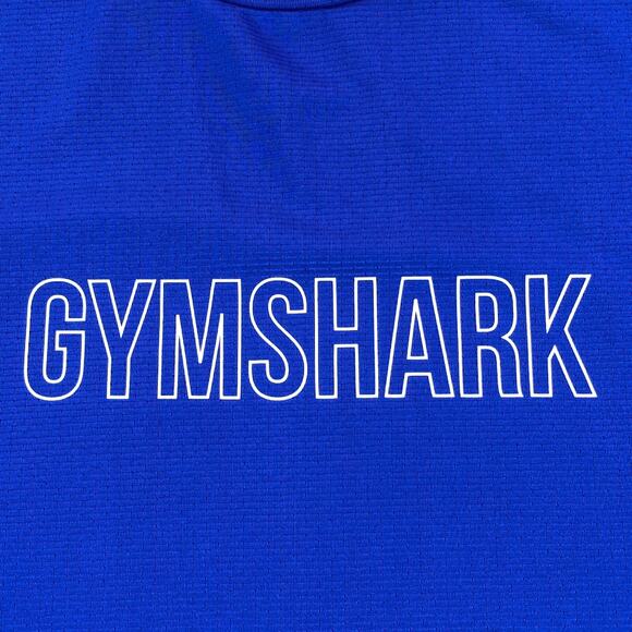 Gymshark Pullover Shirt Mens Blue Small Fitted Long Sleeve Crew Neck Breathable - Picture 7 of 12